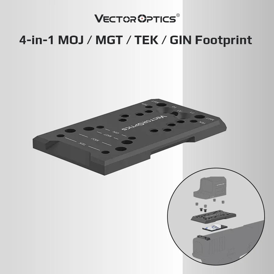 Adaptador de montaje Dovetail para mira trasera en aluminio 7075-T6