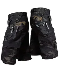 Pantalones cortos tácticos cargo camuflaje multibolsillos para combate