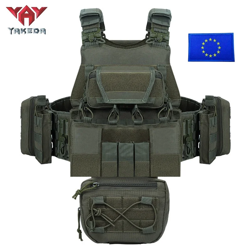 Chaleco táctico YAKEDA MOLLE expandible desmontable para accesorios