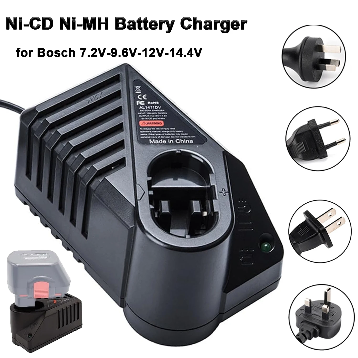 Cargador de batería NiMH NiCd Bosch y Skil para herramientas - imagen 5