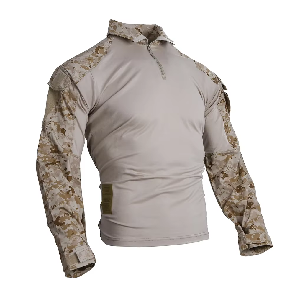 Detalle del cuello y puños utilitarios