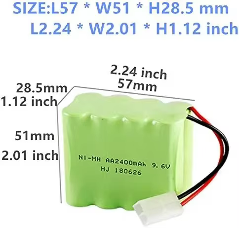 Batería recargable Ni-MH con conector Tamiya para RC HuanQi - imagen 2