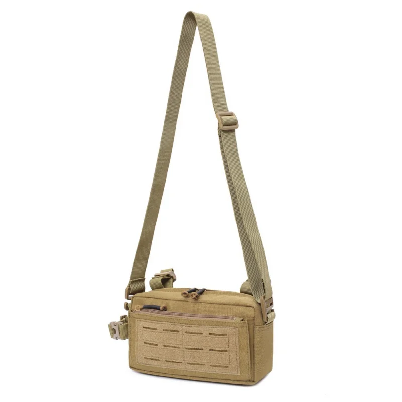 Mochila táctica bandolera MOLLE de nailon para caza y camping