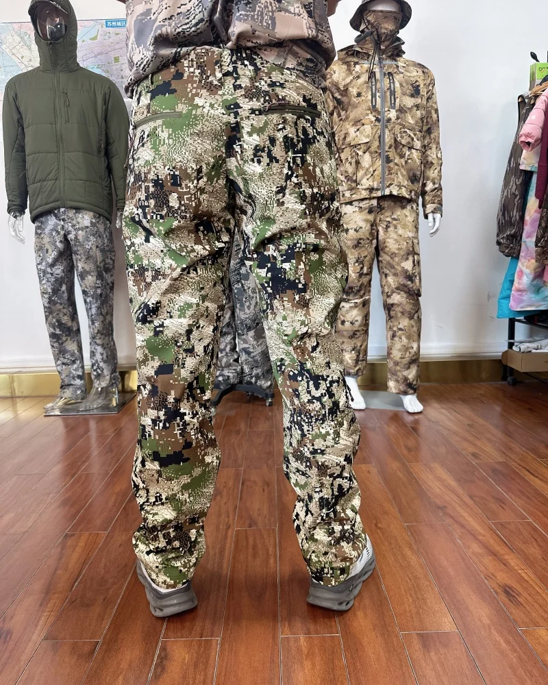 Pantalones impermeables de caza multicapa cortaviento ripstop