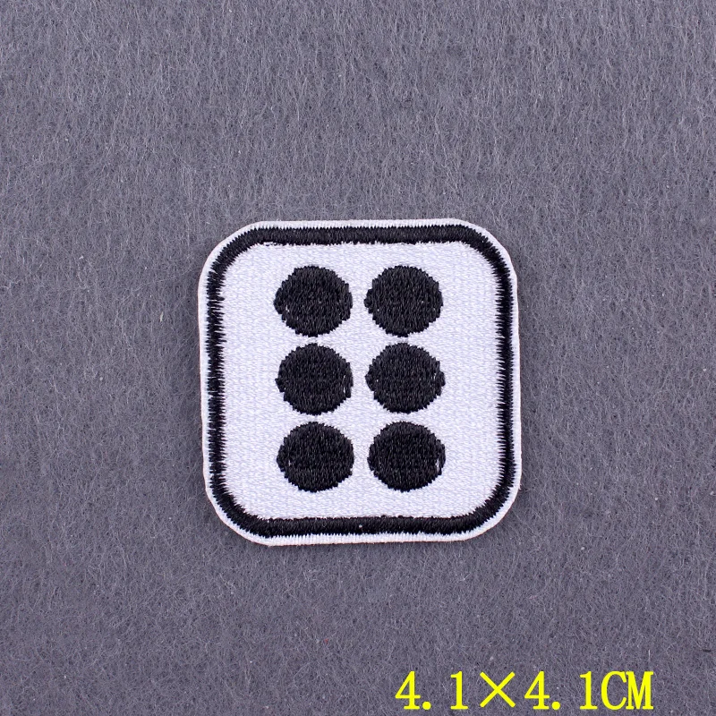 Parche bordado dados negro – Patch Molle para mochila o chaleco - imagen 4