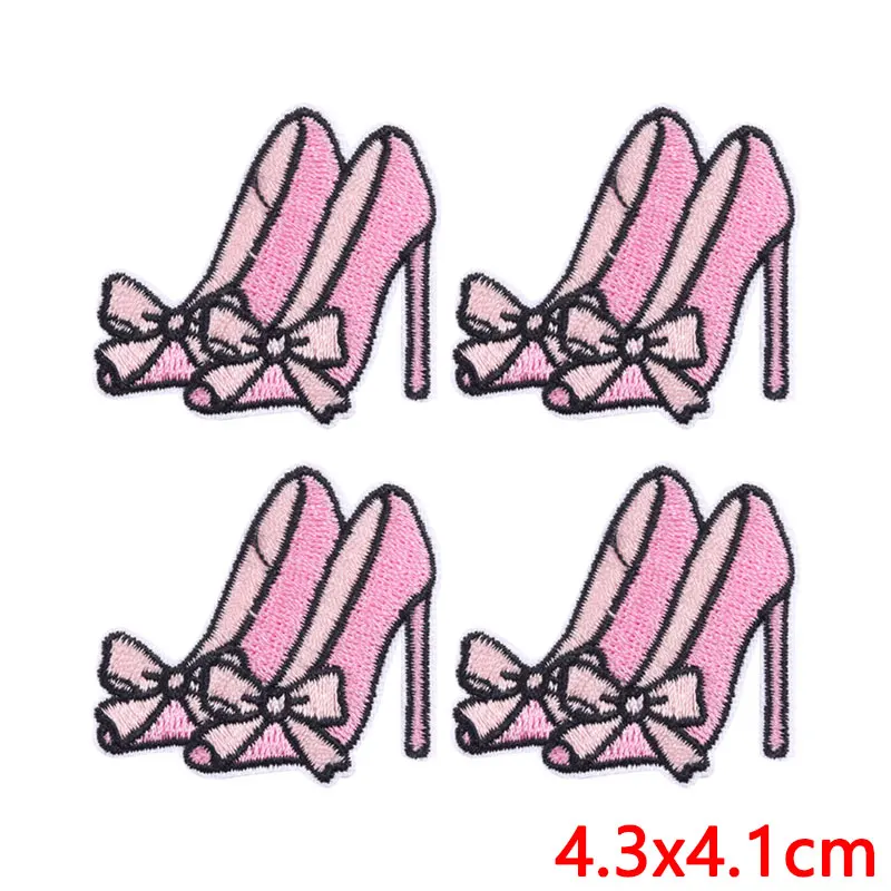 Parches termoadhesivos rosados Cisne de tacón alto para ropa - imagen 4