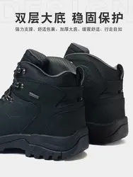 Botas de senderismo RAN de cuero vacuno para hombre, caza y montaña