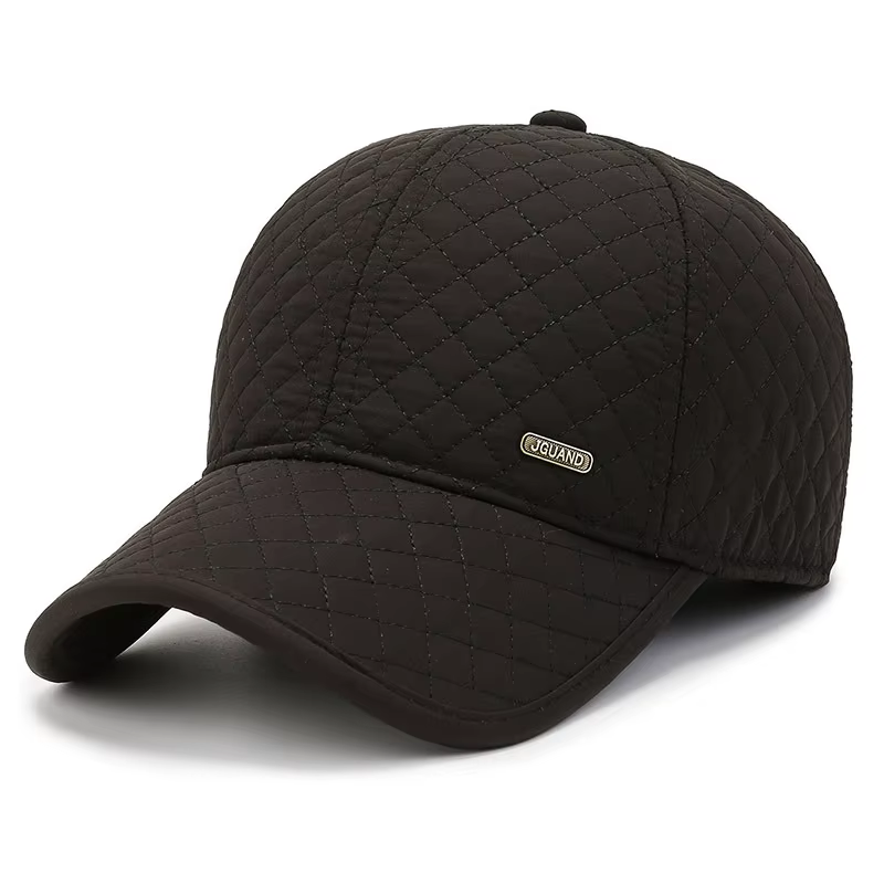 Gorra invierno con orejeras acolchada snapback de algodón térmica