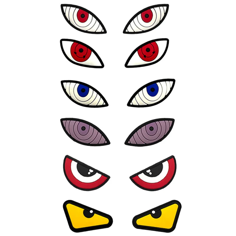 Parche PVC anime ojos ninja con gancho y respaldo para gorra - imagen 5