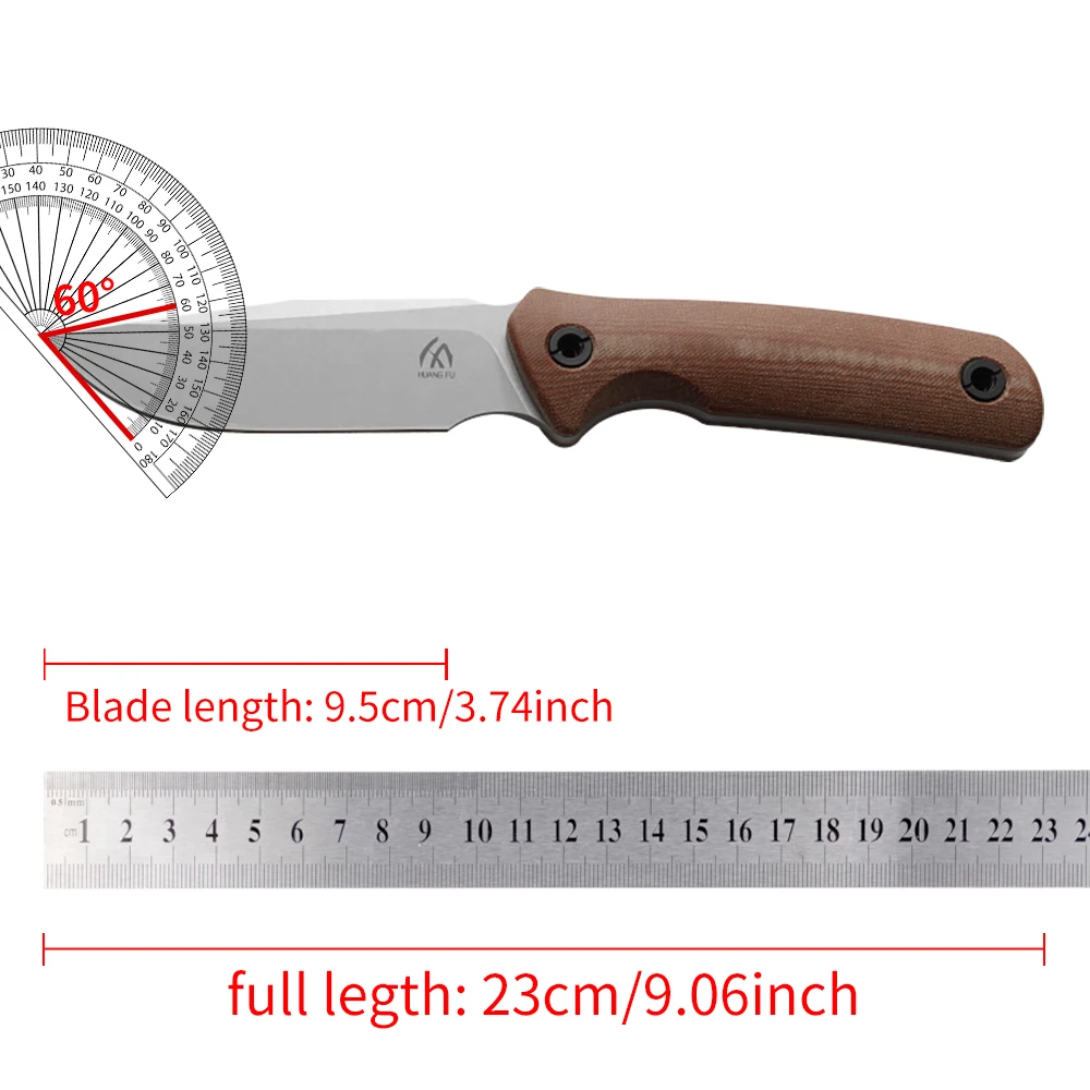 Cuchillo táctico hoja fija G10 con funda resistente multiusos - imagen 2