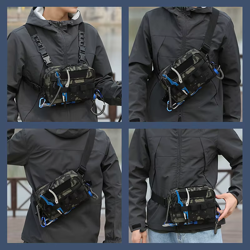 Chaleco táctico con bolsa de utilidad para senderismo, pesca y camping - imagen 2