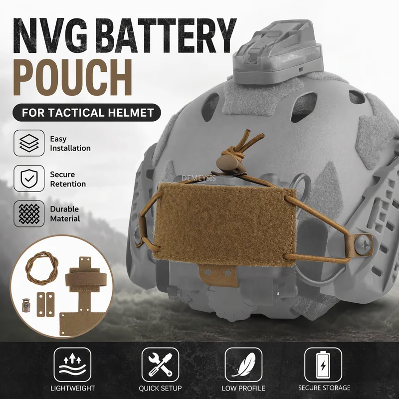 Bolsa táctica para batería NVG de casco – Contrapeso ajustable - imagen 4