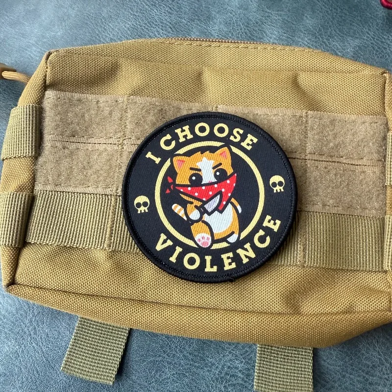 Parche táctico militar corgi con gancho y bucle, bordado - imagen 2