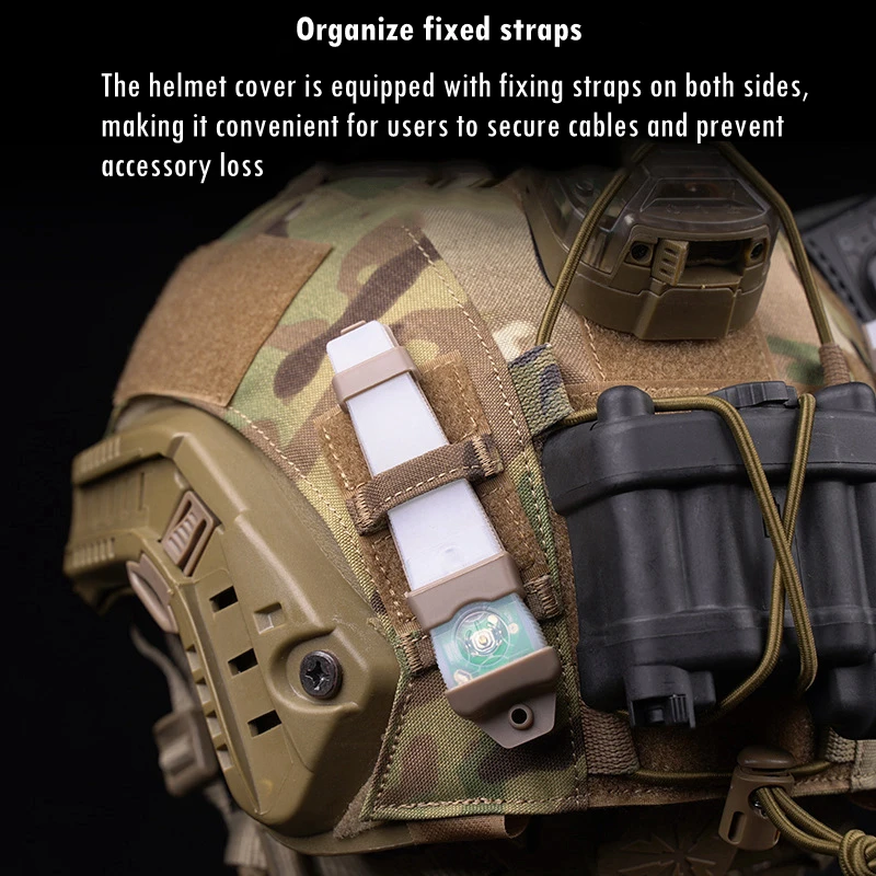 FAST funda táctica casco camuflaje ripstop con gancho y bucle - imagen 3
