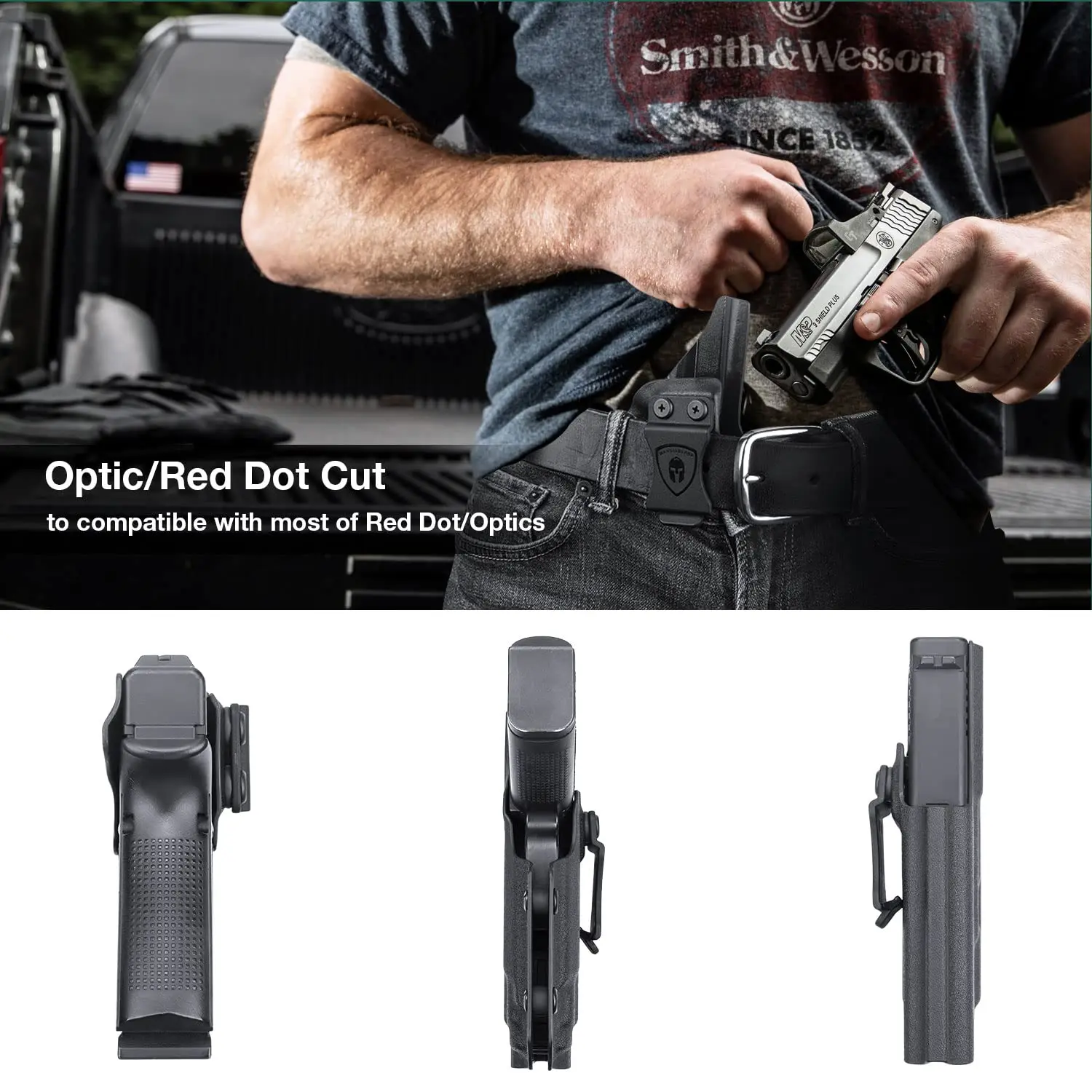 Glock 17/19 funda IWB Kydex para TLR-7 - corte optico - imagen 4
