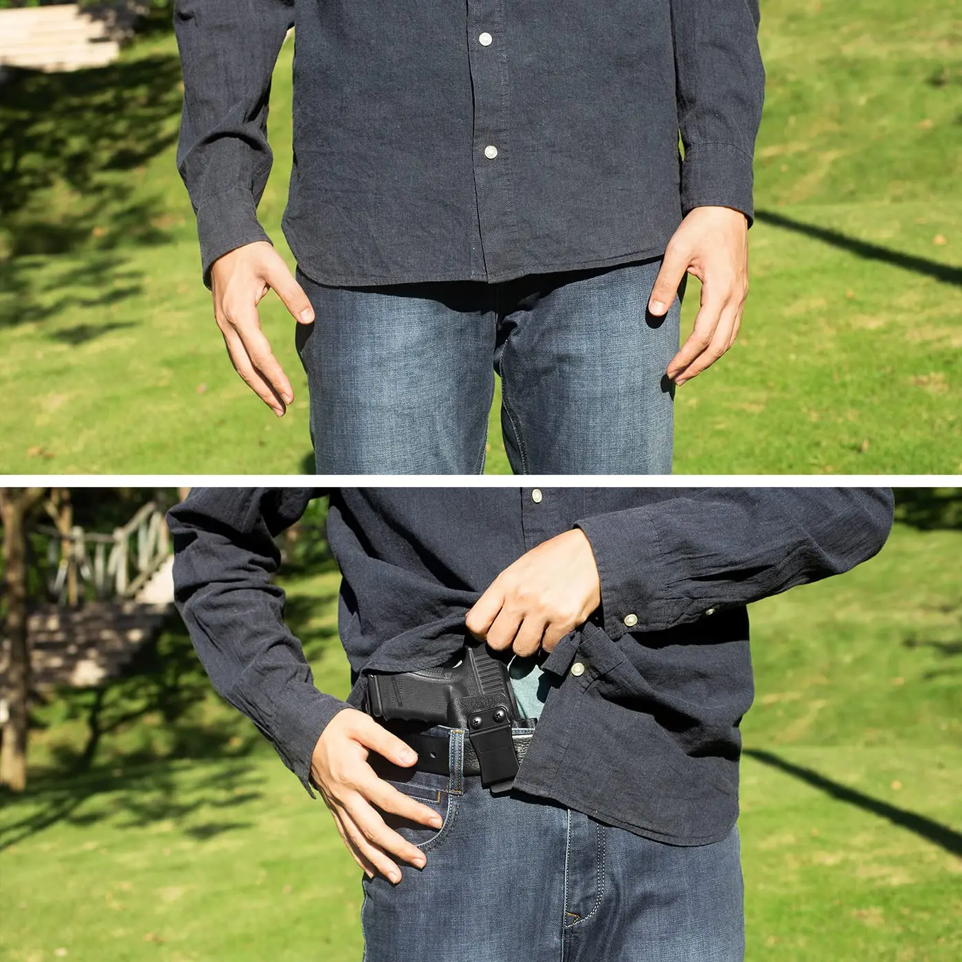 Funda oculta Glock 26 27 28 33 TLR-6 – Cinturilla táctica interior - imagen 5