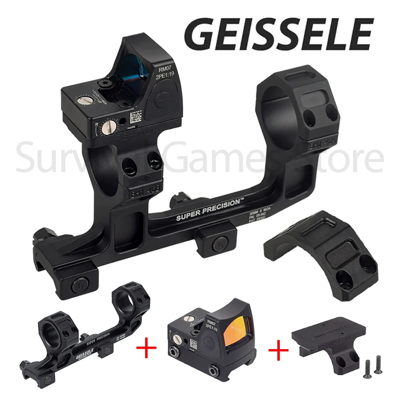 Montura Geissele AR15 45/90 con anillo 25.4/30mm y riel Picatinny 20mm