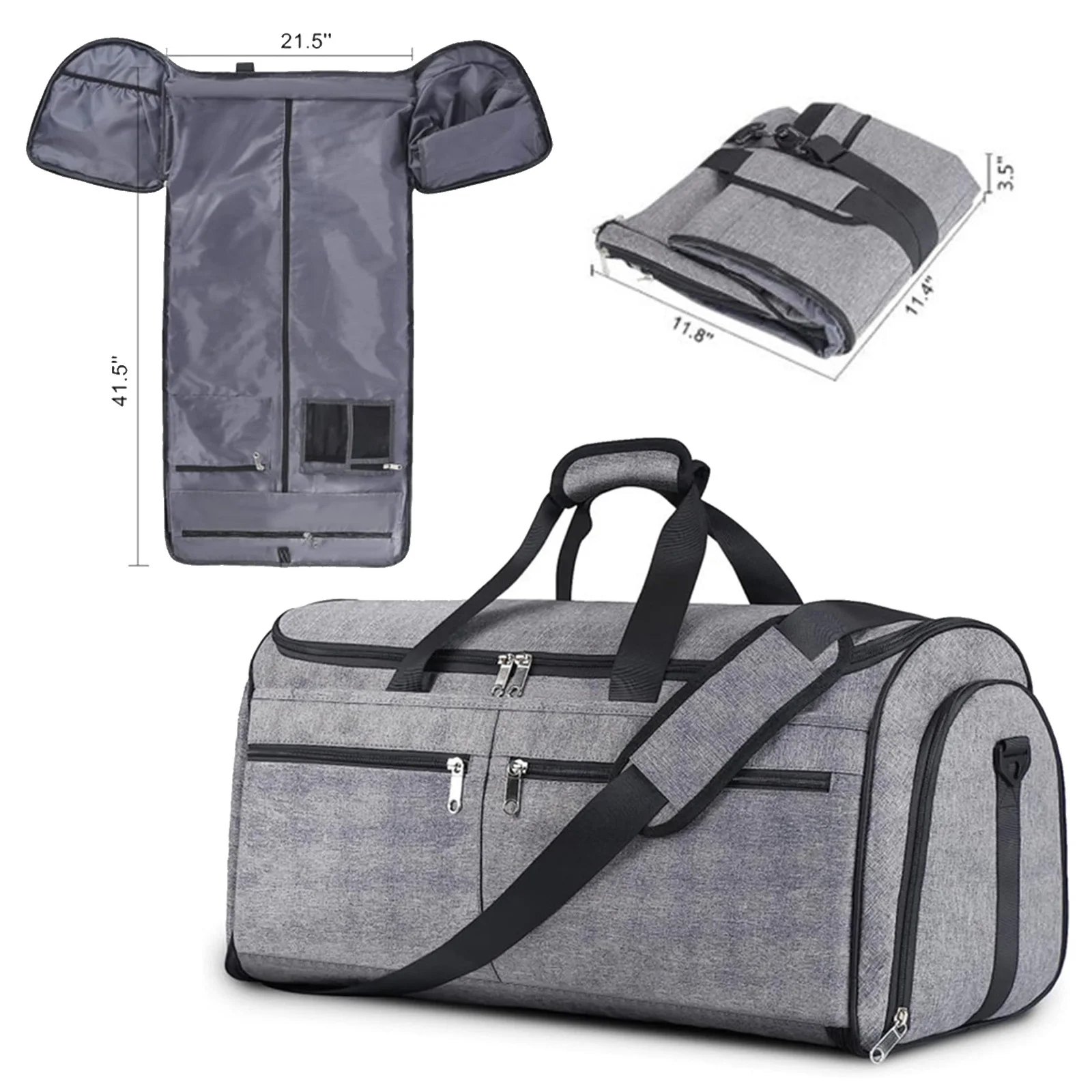 Bolsa de viaje lona plegable para trajes, ropa, hombre y mujer