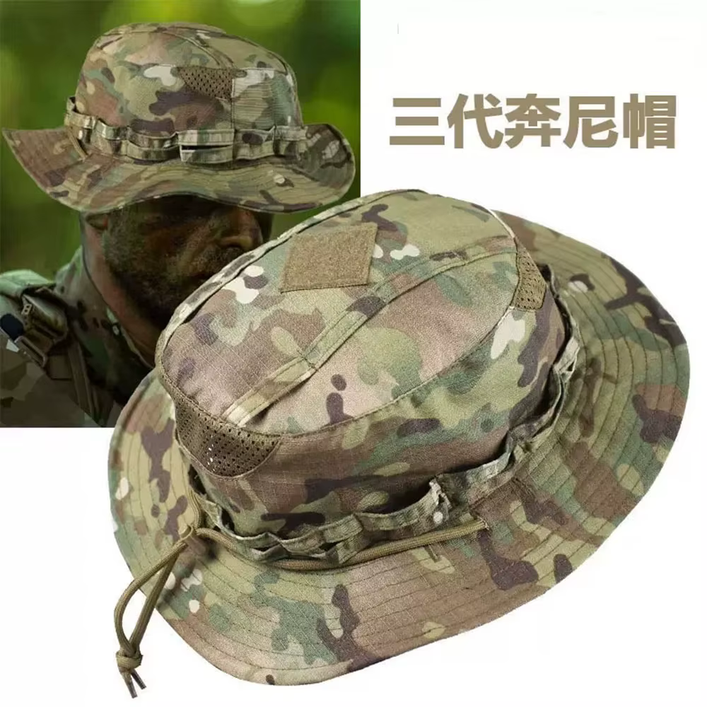 Sombrero boonie táctico camuflaje ala ancha protección solar - imagen 4