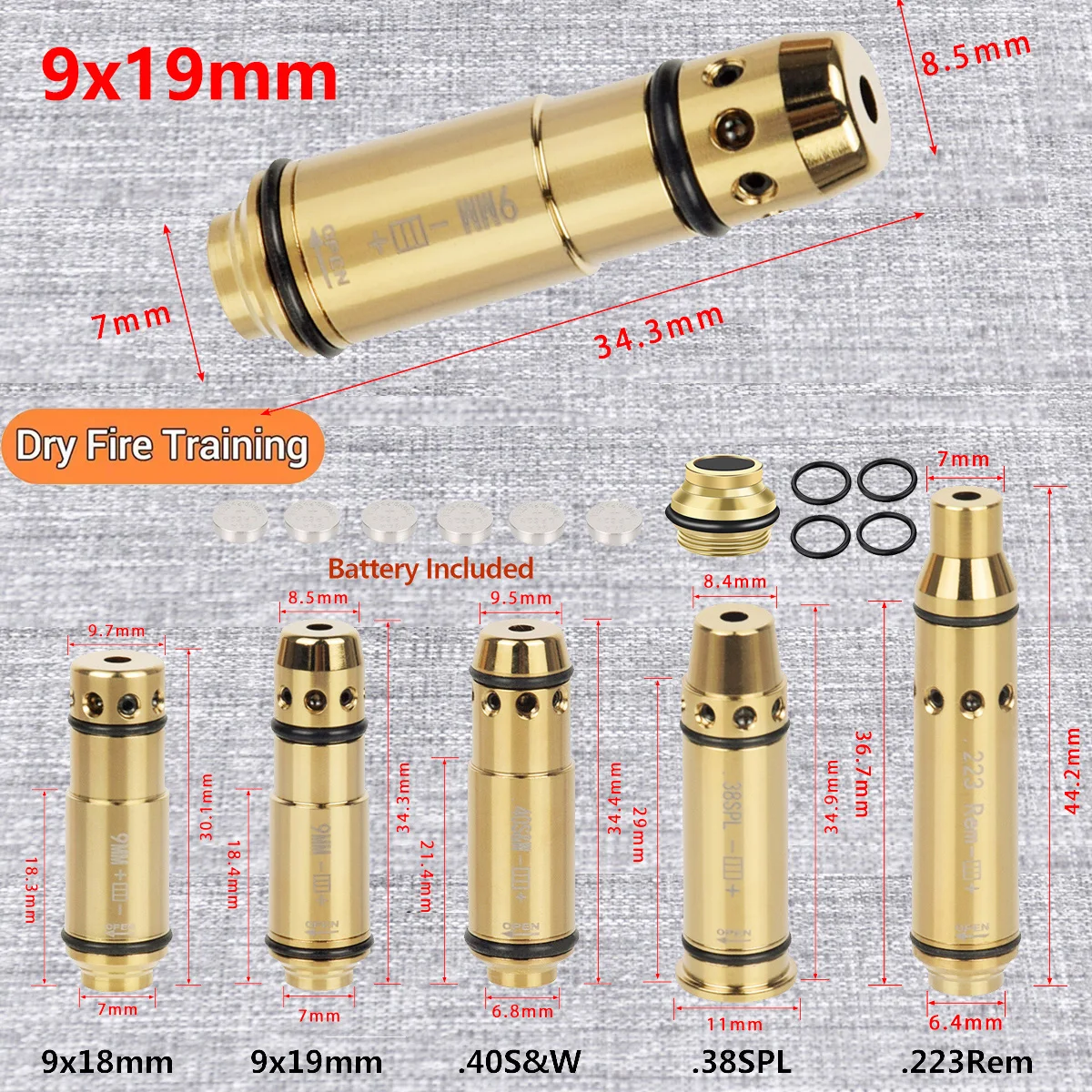 Láser boresighter entrenamiento compatible Glock 9mm .40 .223 - imagen 4