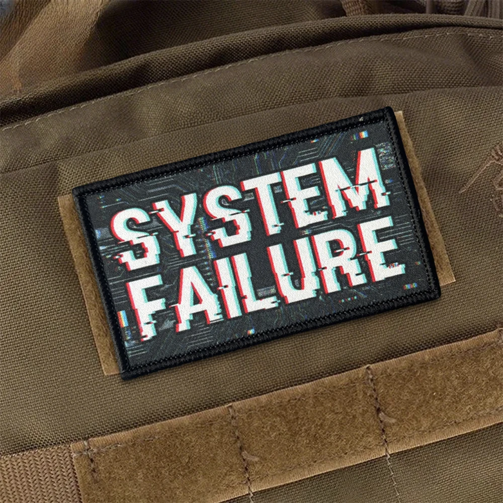 Parche gamer fallo de sistema con cierre velcro para mochila - imagen 4
