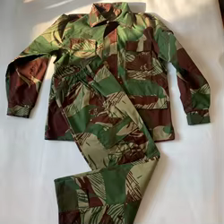Traje camuflaje Rhodesian con cepillo para entrenamiento exteriores
