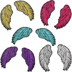 Parches bordados termoadhesivos de alas de ángel coloridas