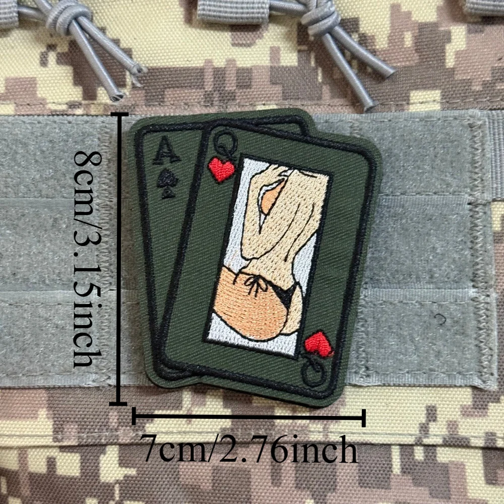 Parche táctico PVC con velcro – Ángel punk As de Espadas