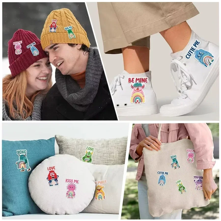 Parche bordado monstruo tierno para ropa de pareja, coser o planchar - imagen 4