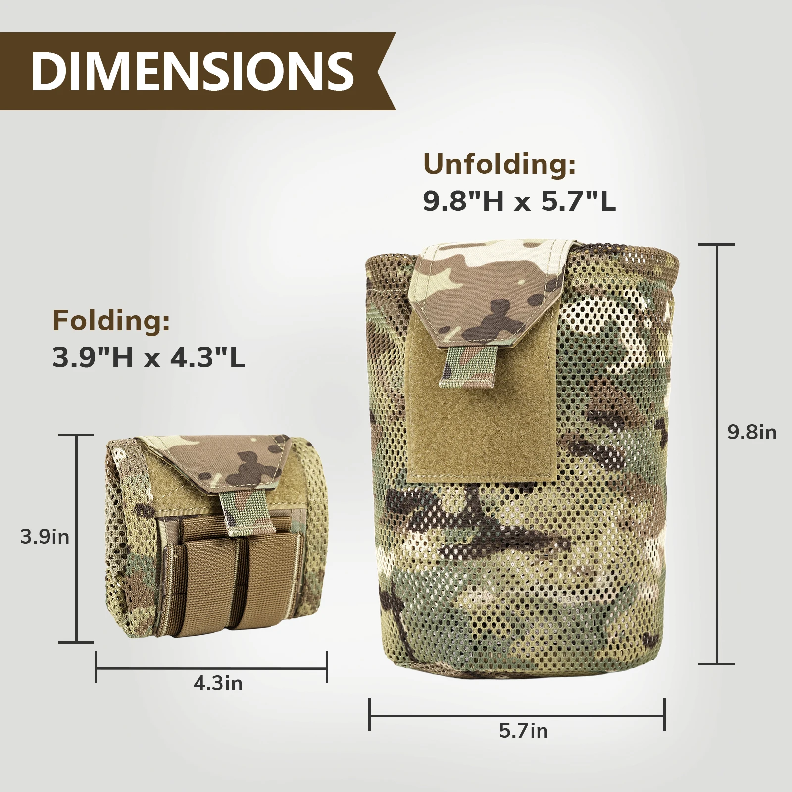 VOTAGOO TYR Bolsa Táctica MOLLE plegable para accesorios y cargadores - imagen 3