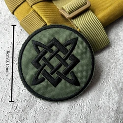 Parche táctico bordado estrella eslava Svarog con velcro y airsoft