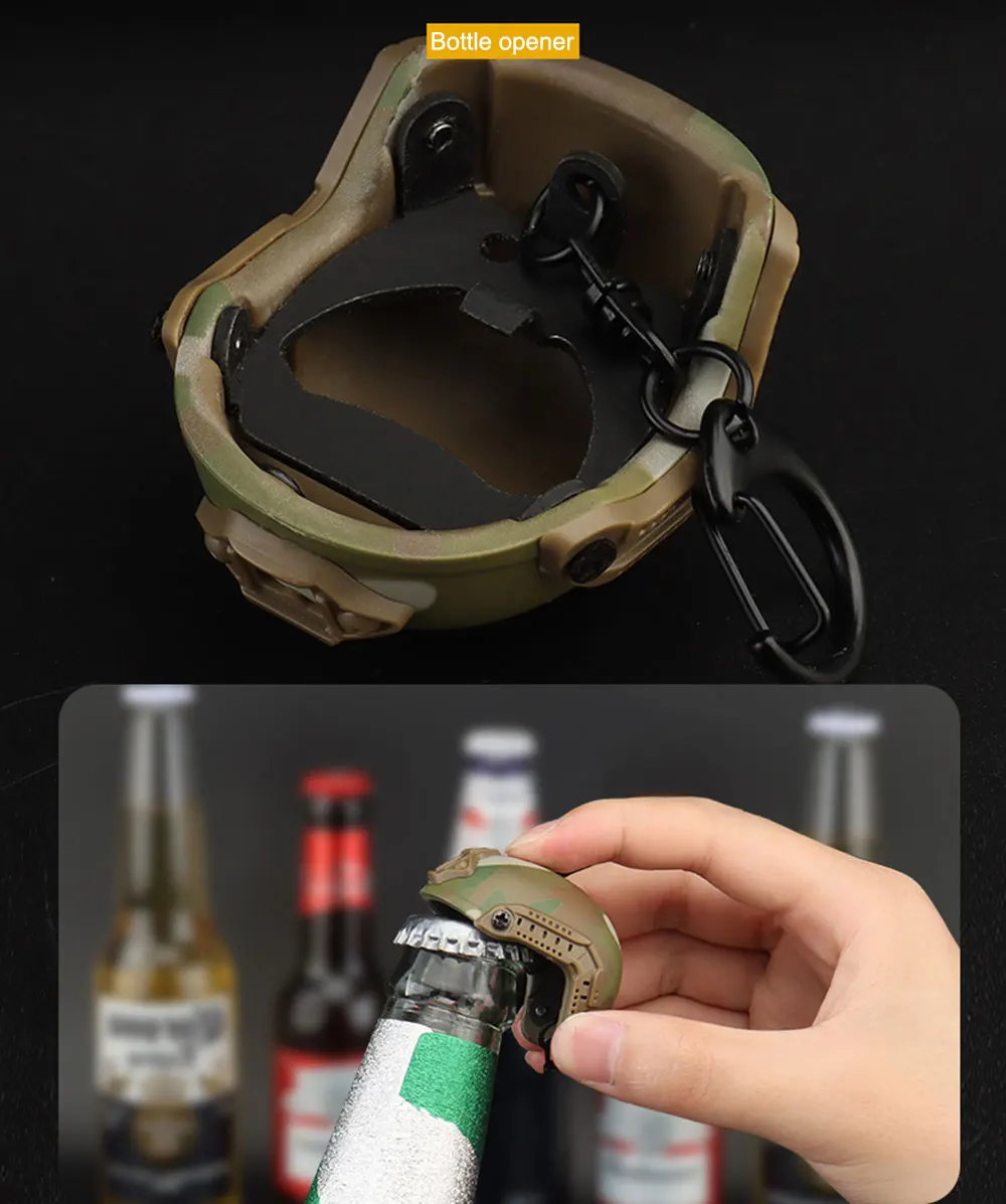 Colgante y llavero abrebotellas táctico portátil