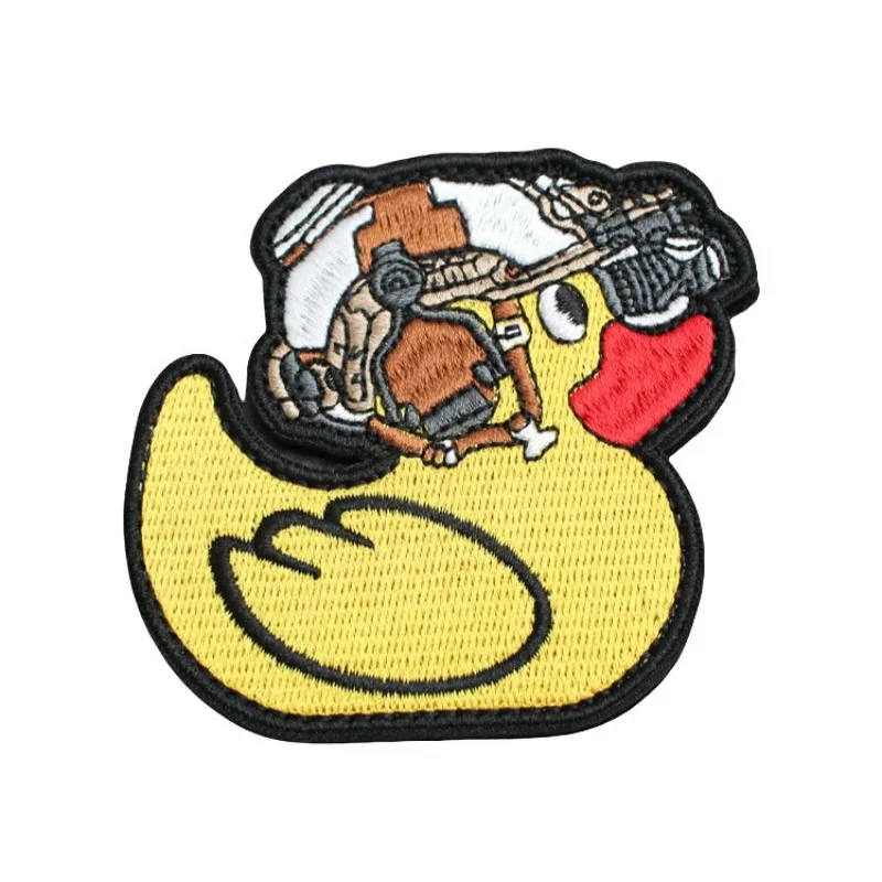 Parche táctico bordado pato de dibujos con gancho y bucle para mochila - imagen 5