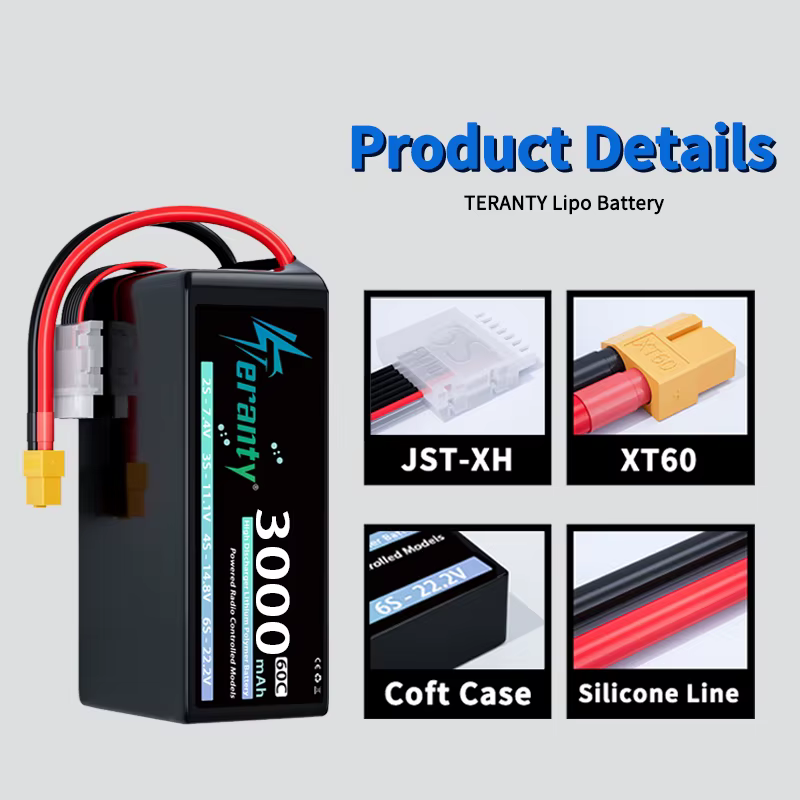 TERANTY LiPo 6S 3000mAh - baterias para FPV drone y RC - imagen 5
