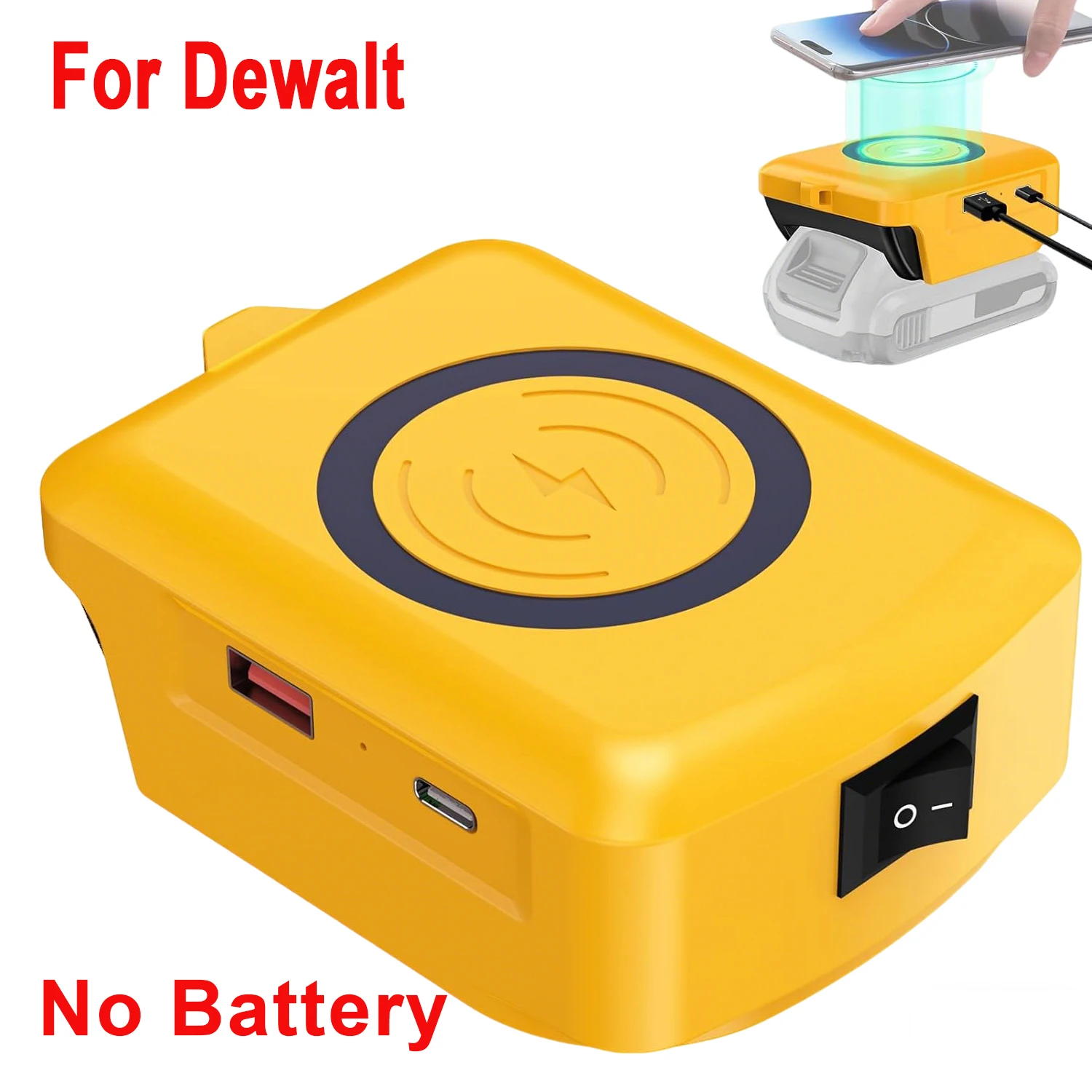 Adaptador inalámbrico de batería Makita/Milwaukee/DeWalt tipo C y USB - imagen 5