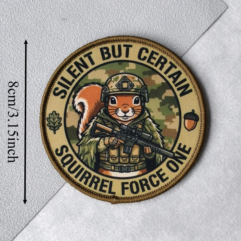 Parches tácticos Squirrel Squad con gancho y bucle para uniforme - imagen 5