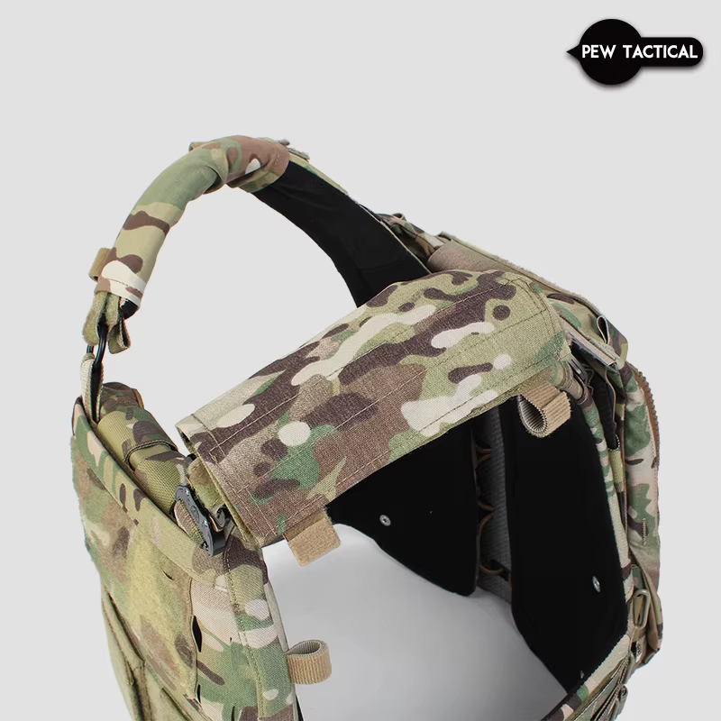 PEW Tactical AVS – Chaleco Portaplacas con Hombreras y Arnés en H