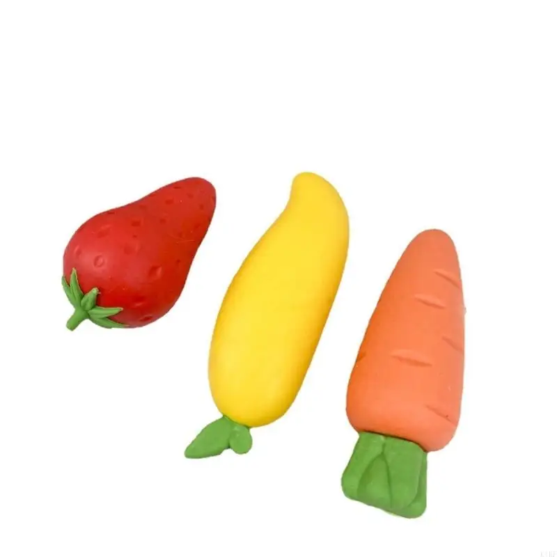 Set gomas de borrar frutal y verduras, colores para dibujo - imagen 3