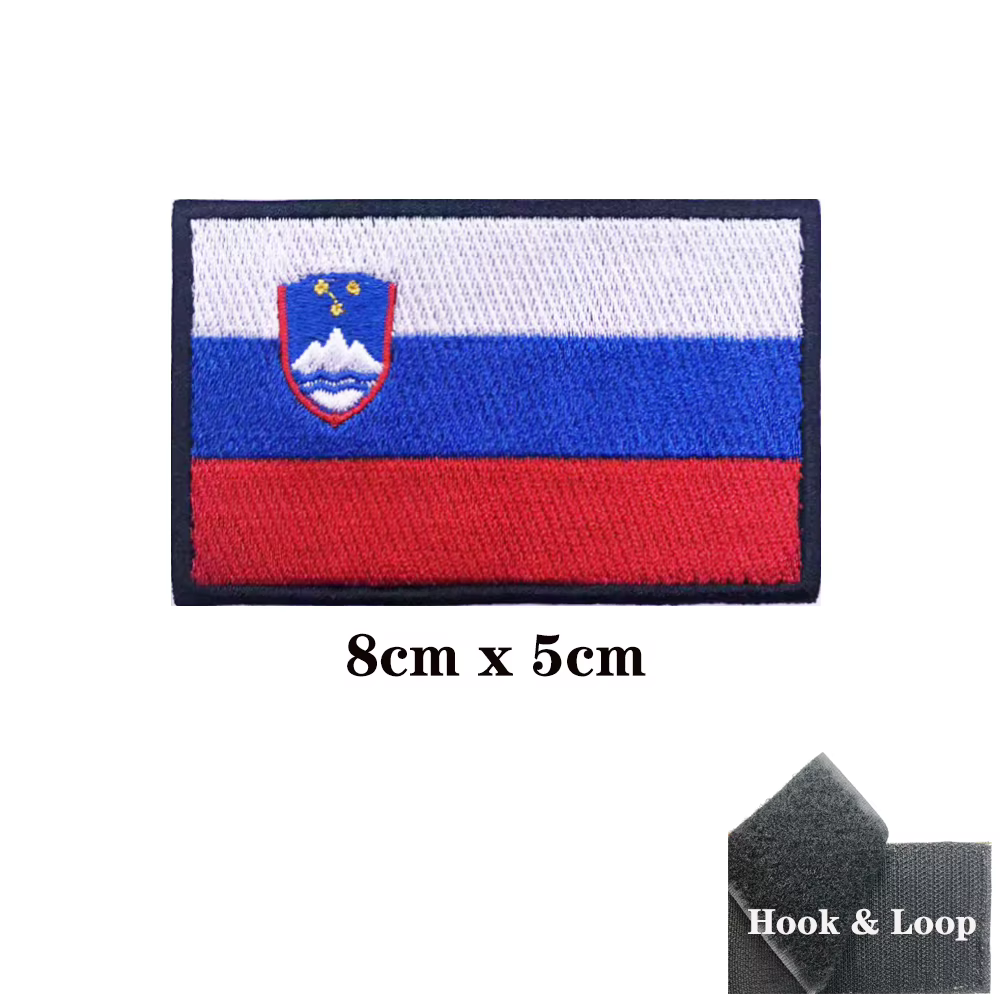 Parche bordado bandera Eslovenia con velcro para brazalete militar - imagen 3