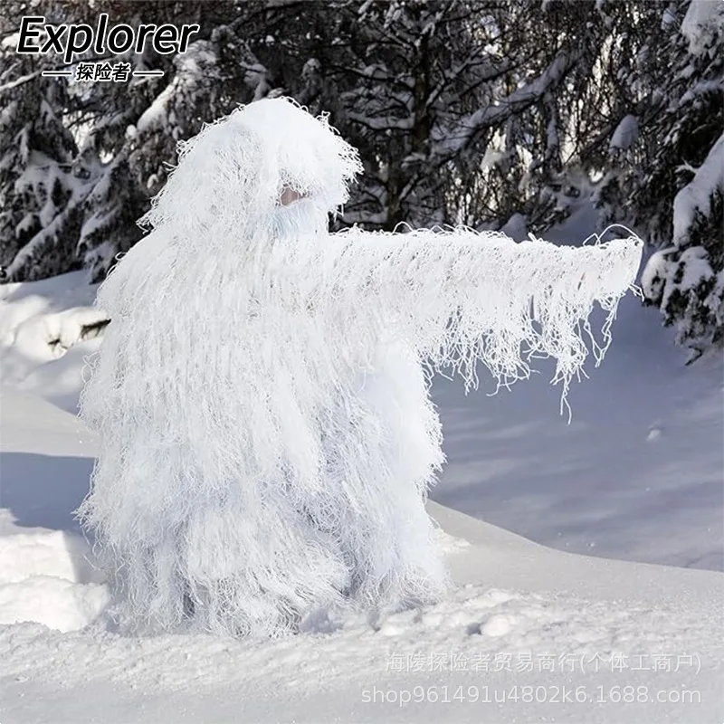 Camuflaje militar de invierno biónico blanco para caza aire libre - imagen 2