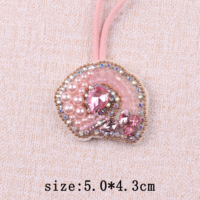 Llavero colgante cuentas de cristal con dije para mochila, rosa - imagen 4