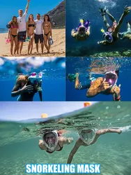Máscara de buceo antiniebla cara completa para snorkel adultos