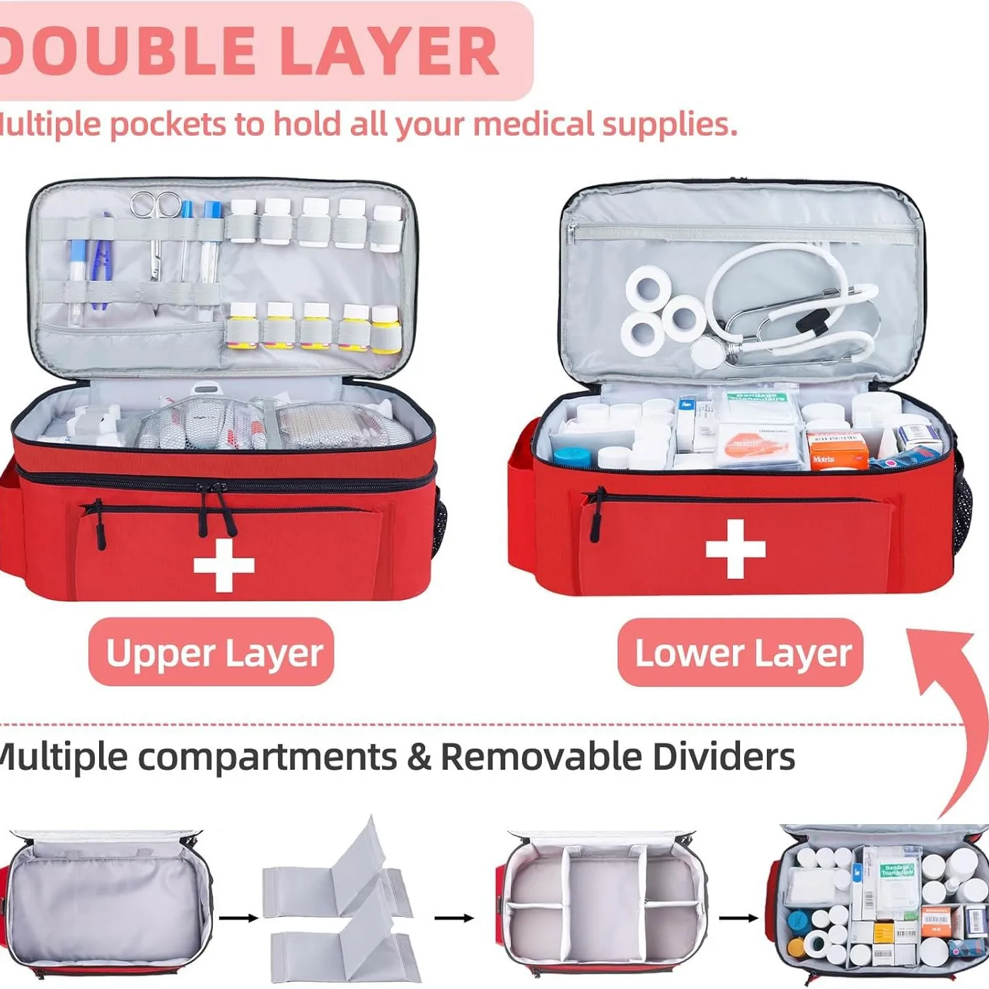 Botiquín de primeros auxilios compacto para viajes y hogar - imagen 5