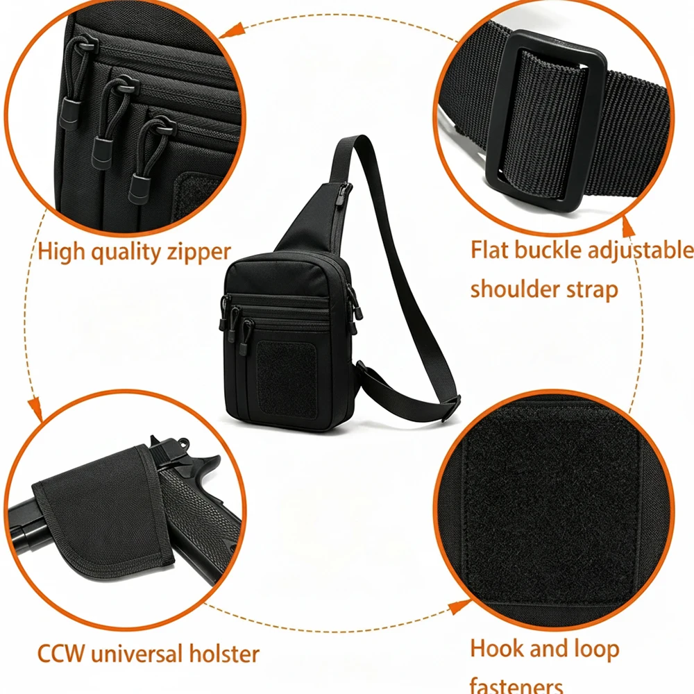 Bandolera CCW para pistola oculta con funda y cargador
