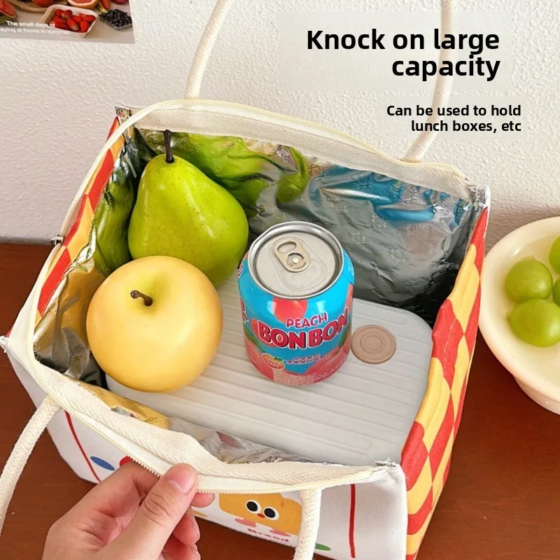 Bolsa térmica Bento gran capacidad aislamiento aluminio portátil