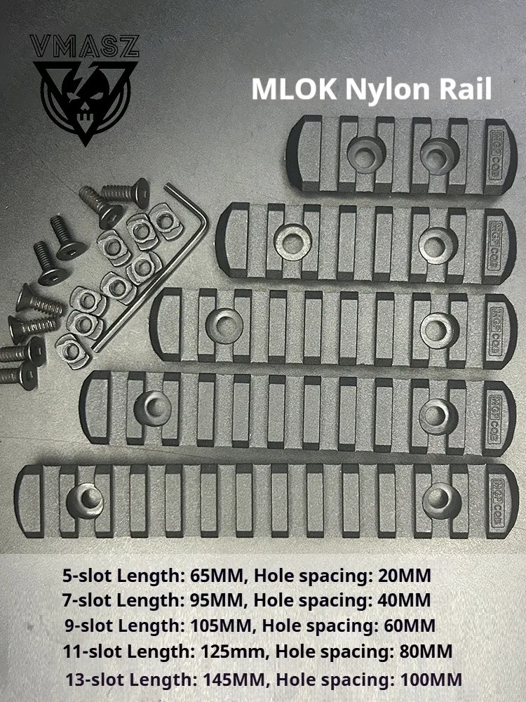 Element guardamanos riel táctico Picatinny 20 mm metal MOE/MLOK - imagen 4