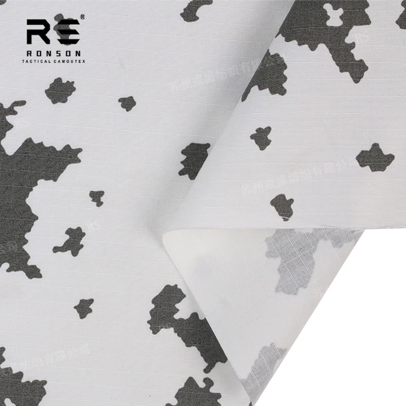 Tela táctica Ripstop camuflaje Finland Snow Camo para uniforme - imagen 2
