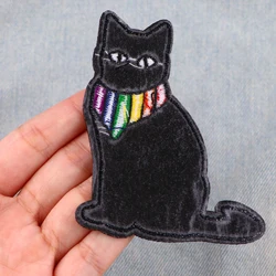 Parche bordado gato negro – Para coser o planchar en ropa