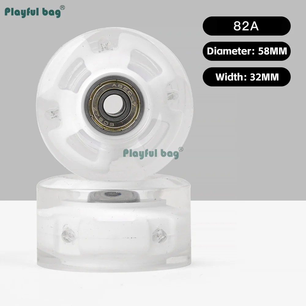 Ruedas patines dobles iluminadas LED intermitentes de PU resistentes - imagen 4