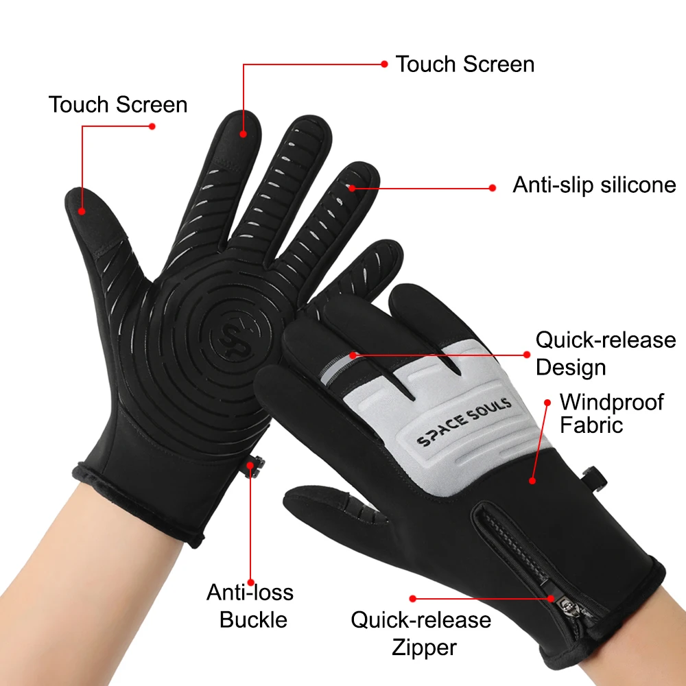 Guantes tácticos de invierno con pantalla táctil antiviento - imagen 4